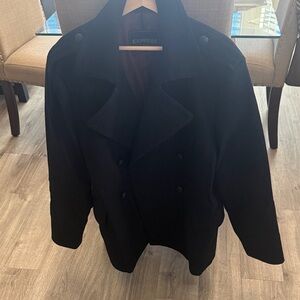 Express Men's Classic Black Peacoat